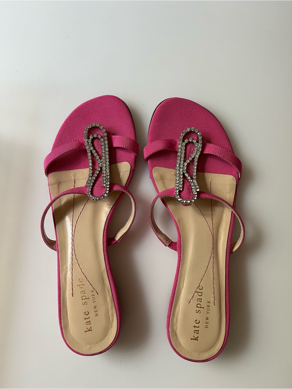 KATE SPADE New York Pink Embellished Slide Sandals